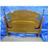 Image 3 : Gibbard walnut furniture consisting of headboard and footboard with side rails - approx 55" - some d
