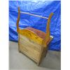 Image 8 : Wood wash basin cabinet with harp for hanging towels