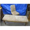 Image 1 : upholstered bench and matching side chair