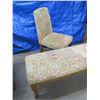 Image 2 : upholstered bench and matching side chair