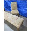 Image 3 : upholstered bench and matching side chair