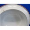 Image 6 : Enamel chamber pot with lid Has red accents