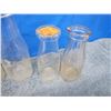 Image 4 : Collection of pint glass milk jugs embossed and various labels