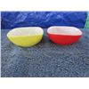 Image 1 : Set of Two Pyrex bowls one red and one yellow