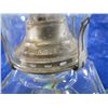 Image 8 : Vintage oil lamp clear glass base bottom of base is square