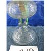 Image 8 : Vintage oil lamp clear glass base with beehive pattern