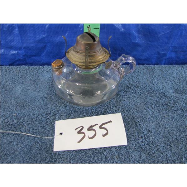 Vintage oil finger lamp no glass chimney