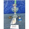 Image 1 : Reproduction oil lamp with assorted parts