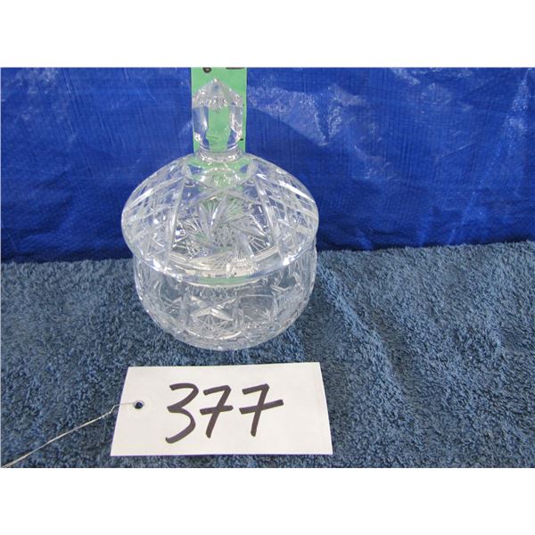 Pinwheel crystal covered dish