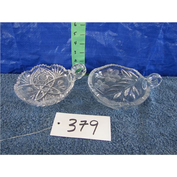 Lot of two crystal finger dishes