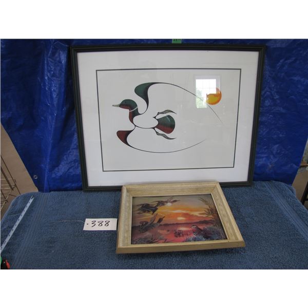 Lot with two Pictures -- duck themes