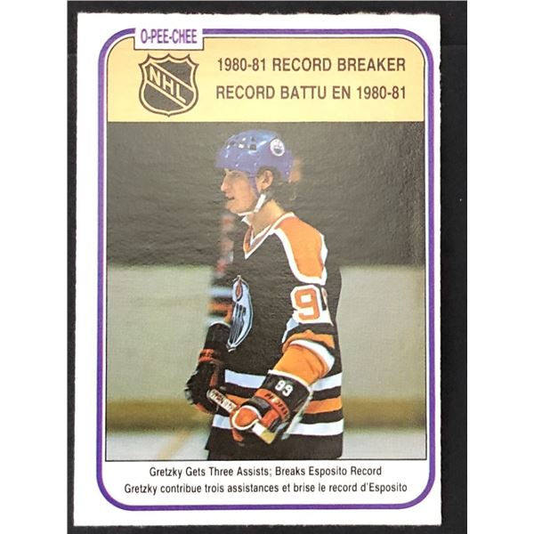 1981-82 O-PEE-CHEE Wayne Gretzky (HOF) RB