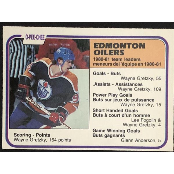 1981-82 O-PEE-CHEE Wayne Gretzky TL (HOF)