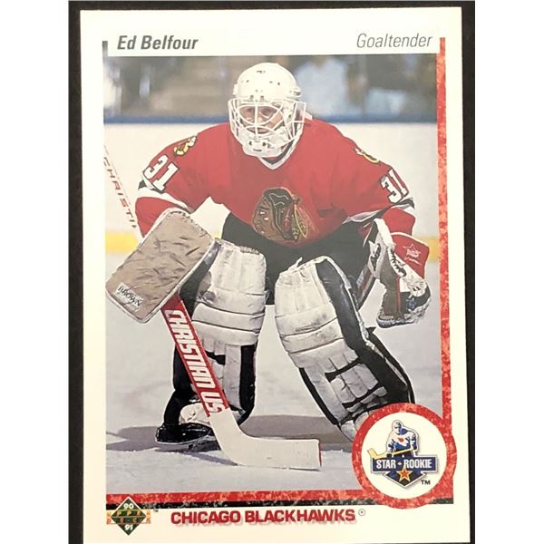 1990-91 UPPER DECK Ed Belfour (RC) (HOF)