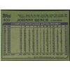 Image 2 : 1982 TOPPS Johnny Bench (HOF)