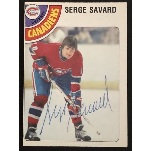 1978-79 O-PEE-CHEE Serge Savard (HOF) autographed
