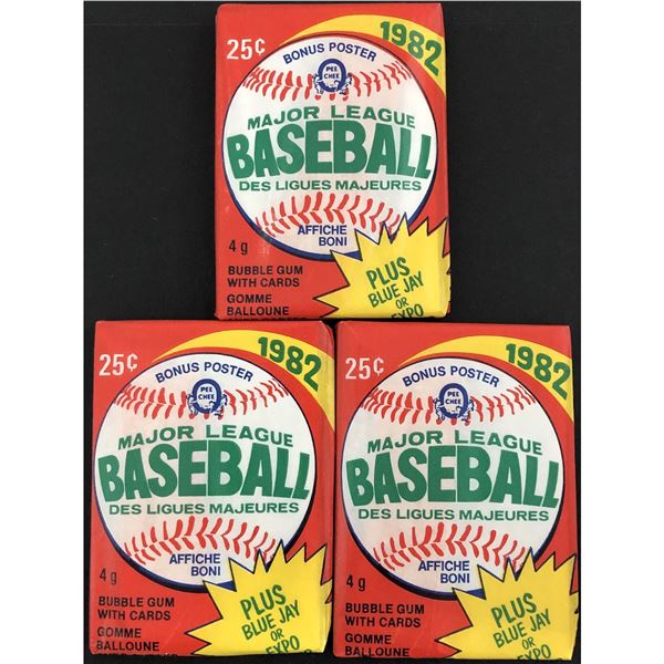 1982 O-PEE-CHEE Baseball wax packs (3 packs)