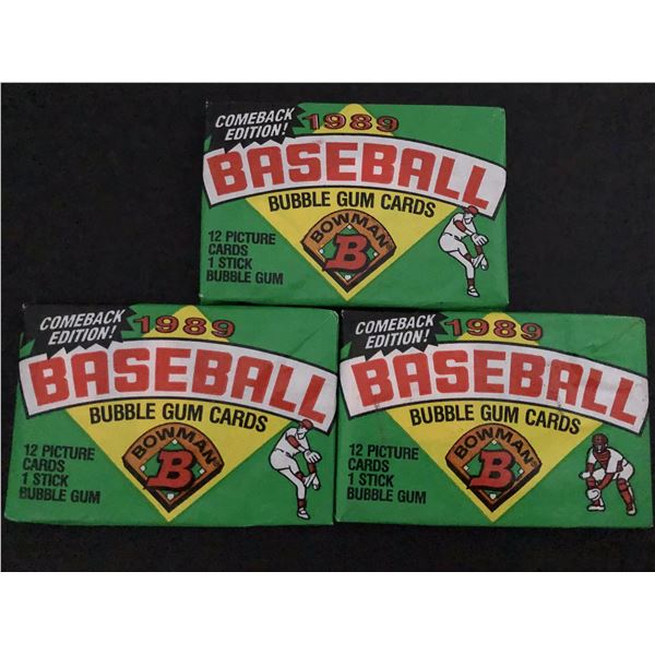 1989 BOWMAN Baseball wax packs (3 packs)