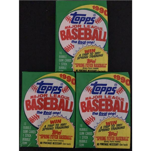 1990 TOPPS Baseball wax packs (3 packs)