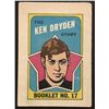 Image 1 : 1971-72 O-PEE-CHEE Ken Dryden (HOF) insert