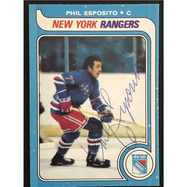 1979-80 O-PEE-CHEE Phil Esposito (HOF) autographed