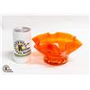 Image 1 : ORANGE ALTA GLASS ART BOWL