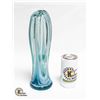 Image 1 : BLUE ART GLASS DECORATIVE VASE