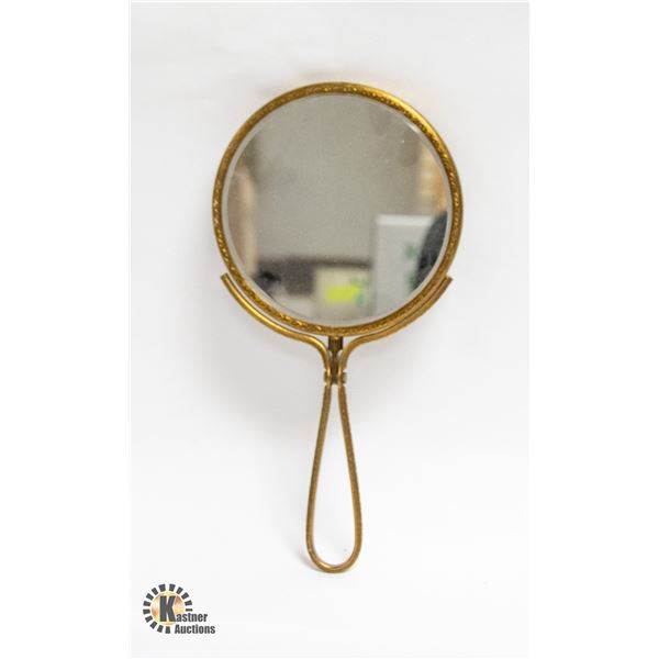 ANTIQUE HAND VANITY MIRROR