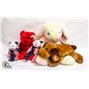 LOT 5 ASSORTED VINTAGE BEANIE BABIES W TAGS