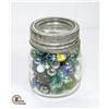 Image 1 : ANTIQUE MASON JAR FULL OF MARBLES