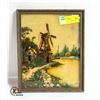 Image 1 : HAND PAINTED GLASS DUTCH SCENE SIGNED