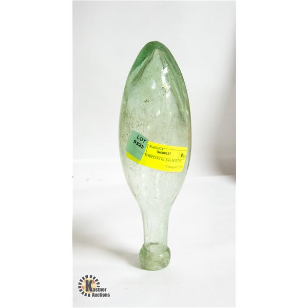 1800S TORPEDO GLASS BOTTLE