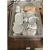 Image 1 : Wooden Table with Assortment of Madison's Grill Kitchen/Tableware