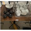Image 1 : Square Wooden Table with Assortment of Madison's Grill Kitchen/Tableware