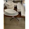 Image 1 : Square Wooden Table with Assortment of Madison's Grill Kitchen/Tableware