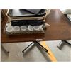 Image 2 : Square Wooden Table with Assortment of Madison's Grill Kitchen/Tableware