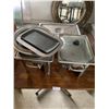 Image 1 : Square Wooden Table with Assortment of Madison's Grill Kitchen/Tableware