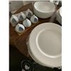 Image 3 : Round Wooden Table with Assortment of Madison's Grill Kitchen/Tableware