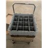 Image 1 : Three Compartment Glass Racks and Trolley