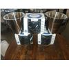 Image 1 : 3 x Leather-Style Ice Buckets and 2 x Metal Champagne Buckets