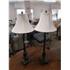 Image 1 : 2 x Rustic Metal Lamps (32"H)