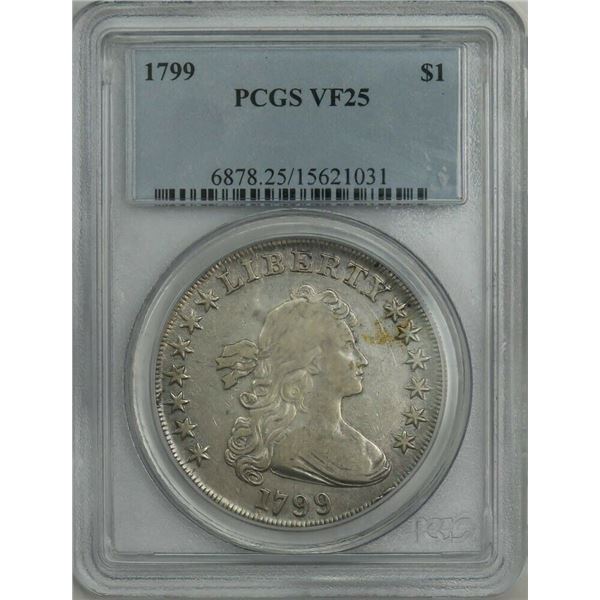 1799 Draped Bust Dollar $ VF25 PCGS