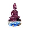 Image 1 : Natural Unheated Red Ruby Buddha Carving