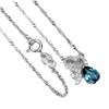 Image 1 : Natural London Blue Topaz Necklace