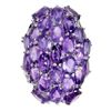 Image 2 : Natural Unheated Oval Amethyst Ring