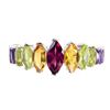 Image 1 : Natural Marquise Rhodolite Garnet Citrine Peridot Ring