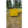 Image 1 : YELLOW STEEL BIN W/DOOR (OLD TELUS PHONEBOOK RECYCLING BIN)