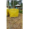 Image 1 : YELLOW STEEL BIN W/DOOR (OLD TELUS PHONEBOOK RECYCLING BIN)