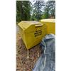 Image 2 : YELLOW STEEL BIN W/DOOR (OLD TELUS PHONEBOOK RECYCLING BIN)