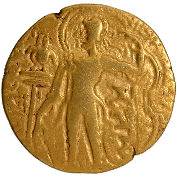 Rare Gold Dinar Coin of Samudragupta of Guptas of Archer type.